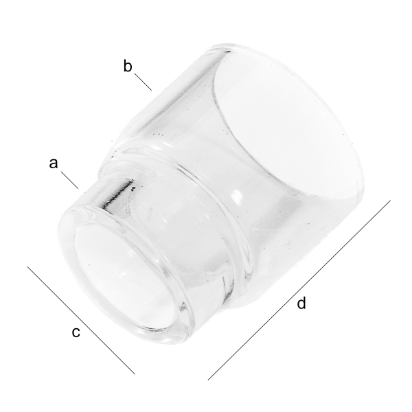 Kemppi Glasgasdüse Glasdüse passend zum Spannhülsengehäuse mit kurzer Gaslinse passend großer Brennerkopf